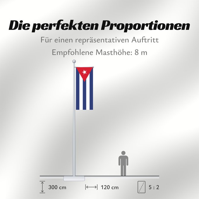 Proportionen der Flagge: Cuba Kuba علم كوبا Banniel Cuba Kubo پرچم کوبا Kiba Флаг Кубы Kube Kubas Прапор Куби Quốc kỳ Cuba 古巴国旗