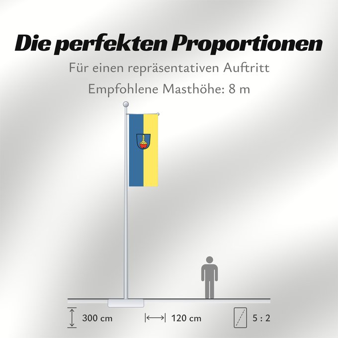 Proportionen der Flagge: Ehningen (Region Stuttgart)