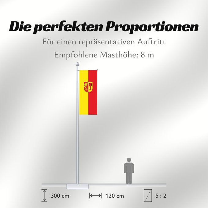 Proportionen der Flagge: Gärtringen (Region Stuttgart)
