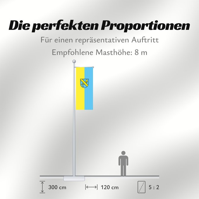 Proportionen der Flagge: Aichwald (Region Stuttgart)