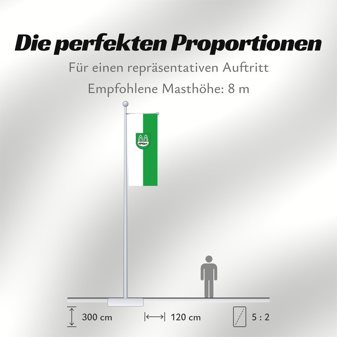 Proportionen der Flagge: Bad Boll (Region Stuttgart)