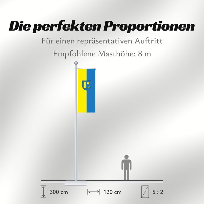 Proportionen der Flagge: Löchgau (Region Stuttgart)