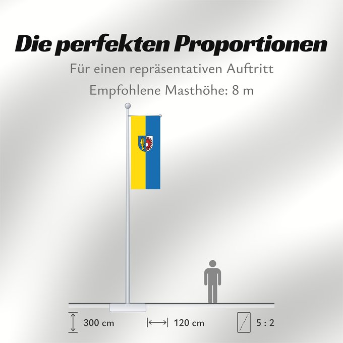 Proportionen der Flagge: Remseck am Neckar (Region Stuttgart)