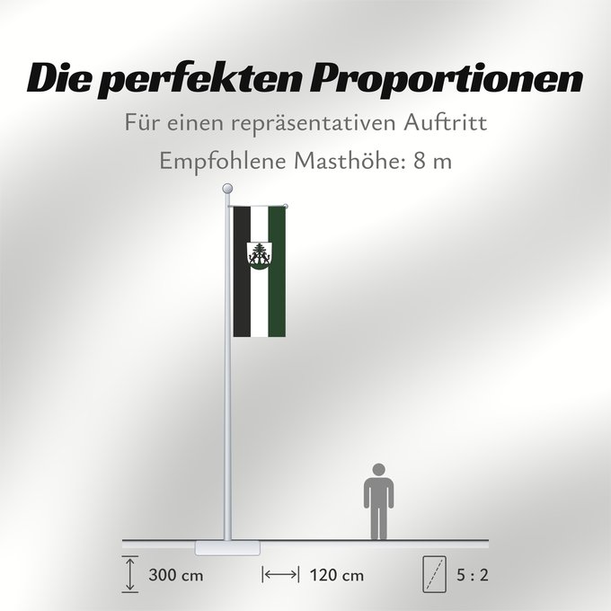 Proportionen der Flagge: Murrhardt (Region Stuttgart)