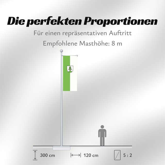 Proportionen der Flagge: Adelmannsfelden (Schwäbische Alb)