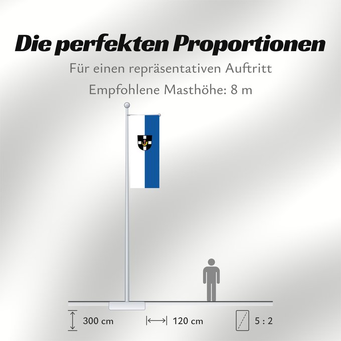 Proportionen der Flagge: Hambrücken (Nördliches Baden-Württemberg)