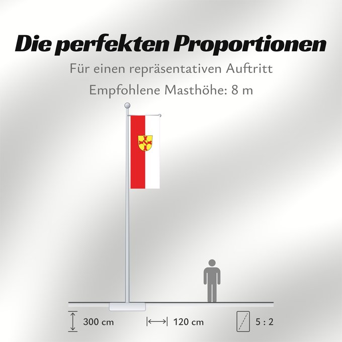 Proportionen der Flagge: Bietigheim (Nördlicher Schwarzwald)