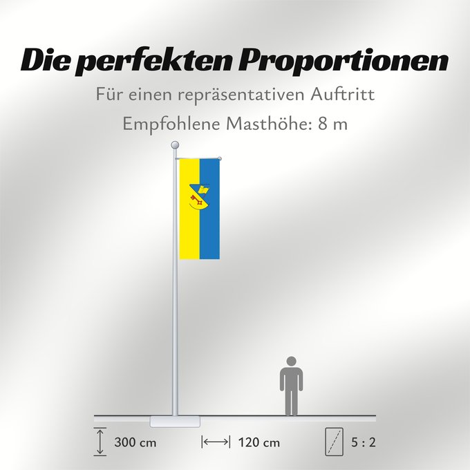 Proportionen der Flagge: Illingen (Nördliches Baden-Württemberg)