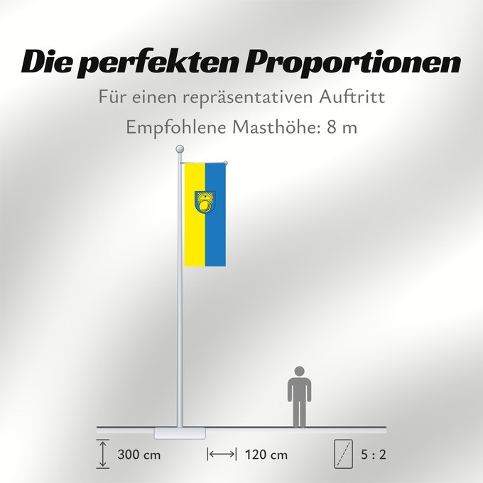 Proportionen der Flagge: Bad Krozingen (Südlicher Schwarzwald)