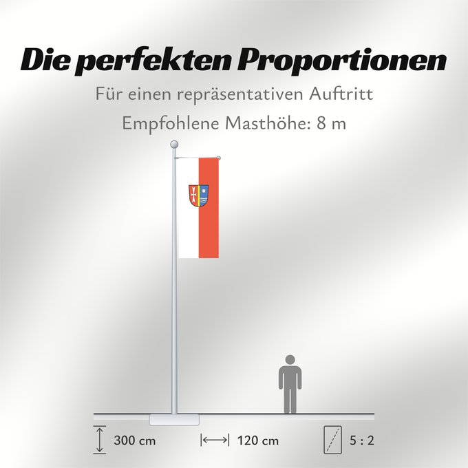 Proportionen der Flagge: Bad Dürrheim (Mittlerer Schwarzwald)