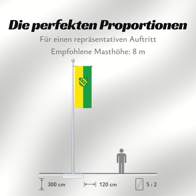 Proportionen der Flagge: Reutlingen (Kreis)