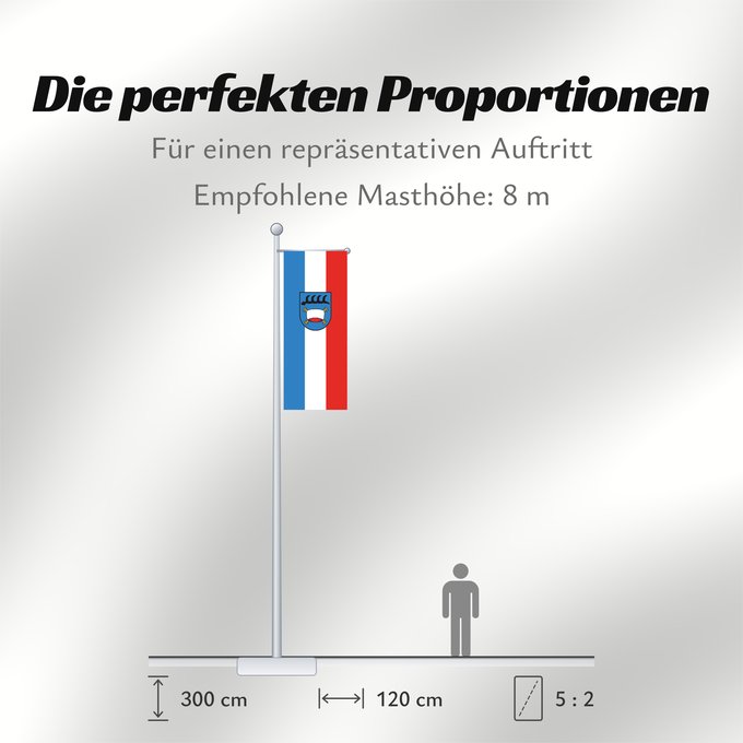 Proportionen der Flagge: Pfullingen (Schwäbische Alb)