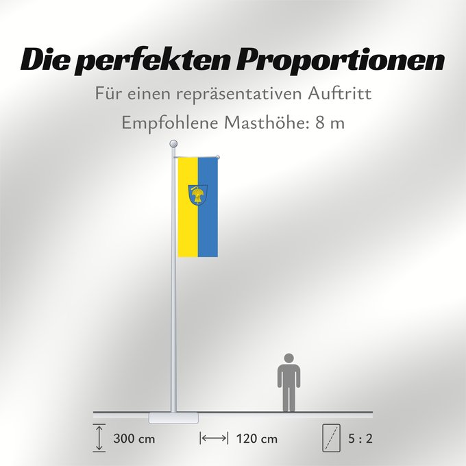 Proportionen der Flagge: Ofterdingen (Schwäbische Alb)