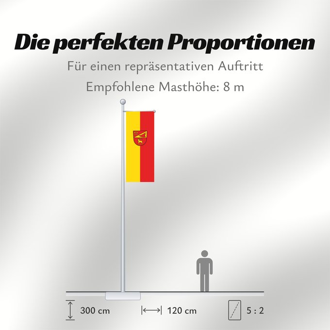 Proportionen der Flagge: Sigmaringendorf (Schwäbische Alb)