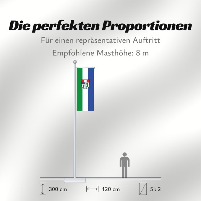 Proportionen der Flagge: Emmerting (Inn-Salzach)