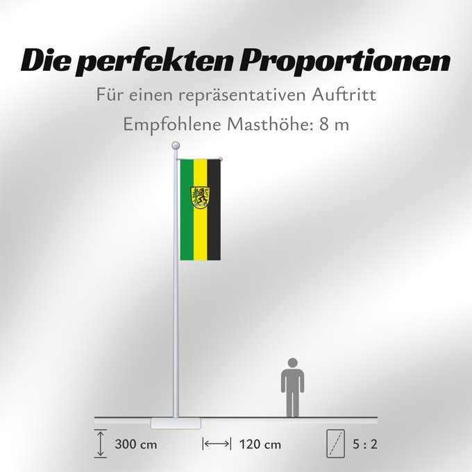 Proportionen der Flagge: Feichten a.d.Alz (Inn-Salzach)