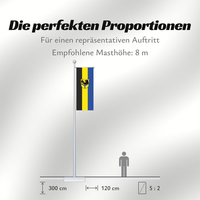 Proportionen der Flagge: Haiming (Inn-Salzach)