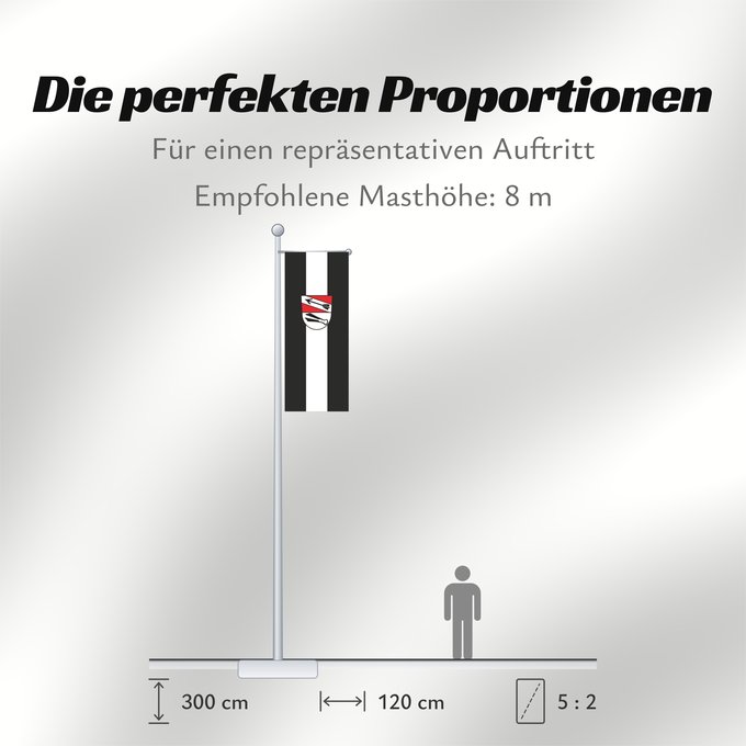 Proportionen der Flagge: Pfaffenhofen a.d.Glonn (Münchener Umland)