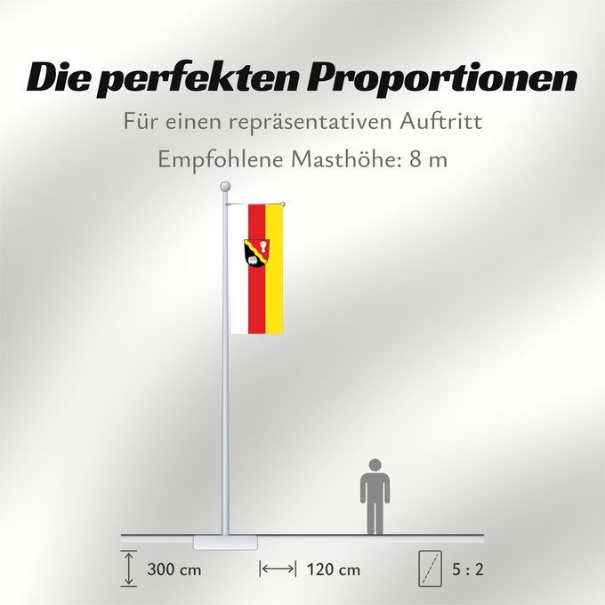 Proportionen der Flagge: Lengdorf (Münchener Umland)