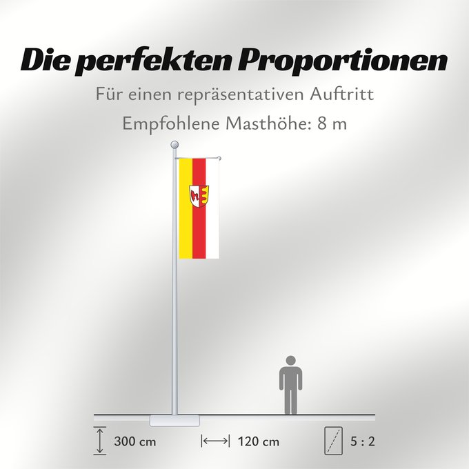 Proportionen der Flagge: Hohenkammer (Münchener Umland)