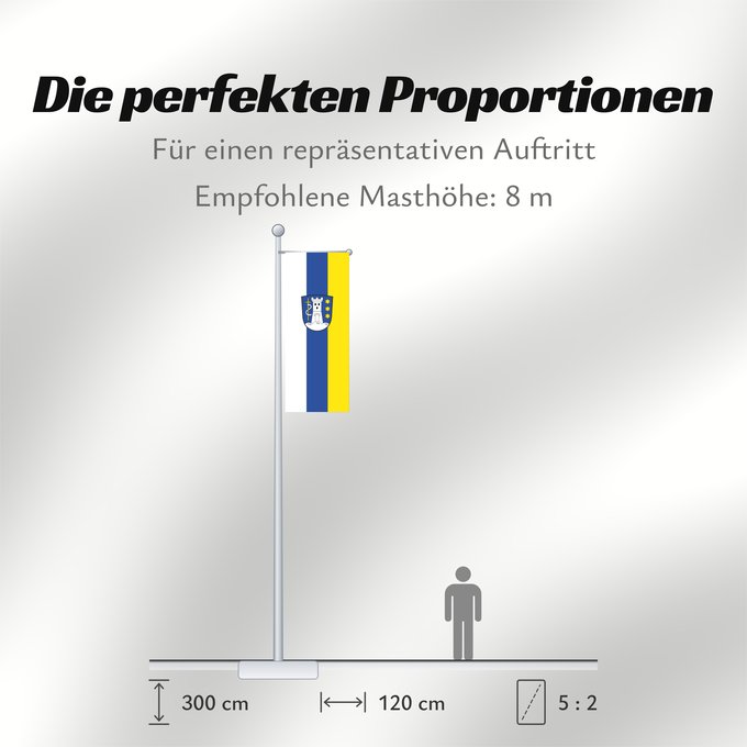 Proportionen der Flagge: Paunzhausen (Münchener Umland)