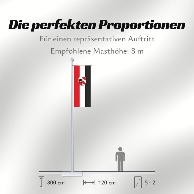Proportionen der Flagge: Greifenberg (Ammersee-Lech)