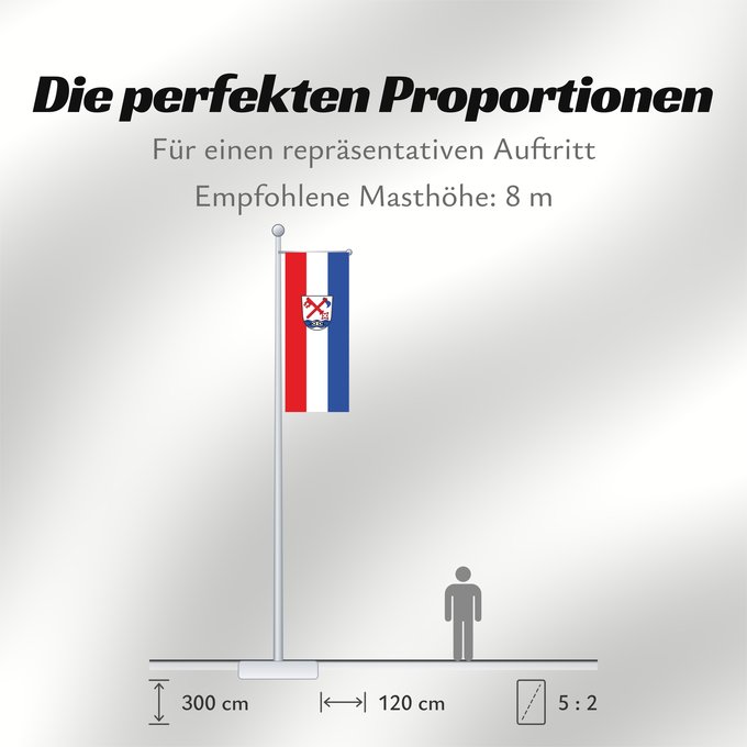 Proportionen der Flagge: Rott (Ammersee-Lech)
