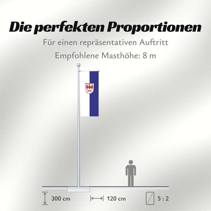 Proportionen der Flagge: Hausham (Alpenregion Tegernsee-Schliersee)