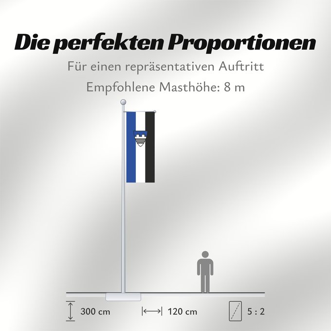 Proportionen der Flagge: Baierbrunn (Münchener Umland)