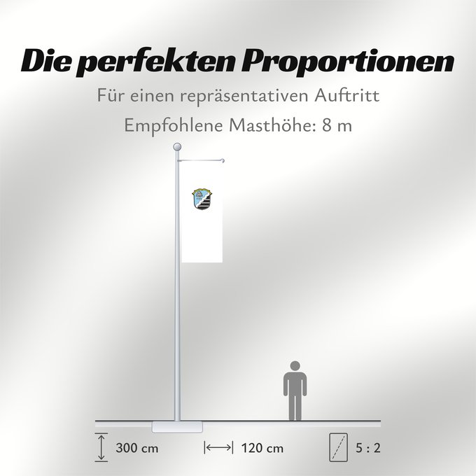 Proportionen der Flagge: Pullach i.Isartal (Münchener Umland)