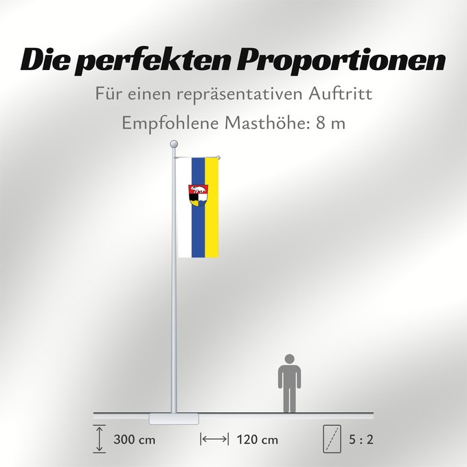 Proportionen der Flagge: Rohrenfels (Oberbayerns Städte)