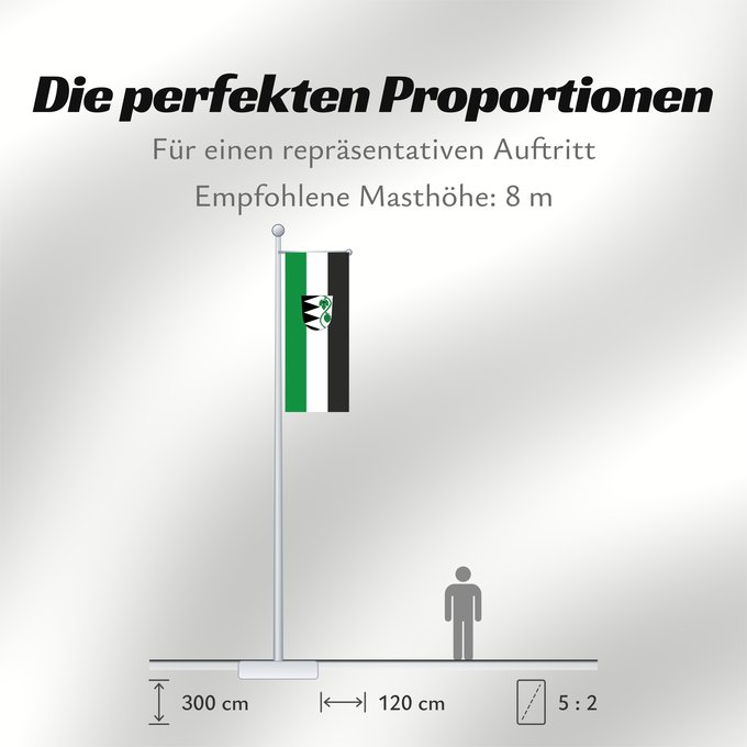 Proportionen der Flagge: Rohrbach (Oberbayerns Städte)