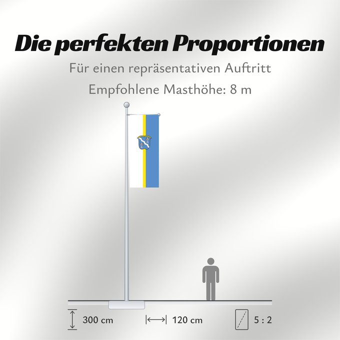 Proportionen der Flagge: Krailling (Starnberger Fünf-Seen-Land)