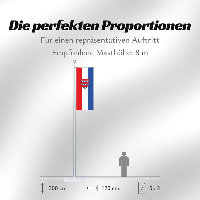 Proportionen der Flagge: Schnaitsee (Chiemgau)