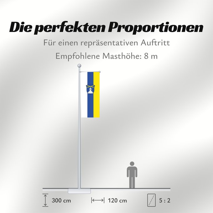 Proportionen der Flagge: Staudach-Egerndach (Chiemgau)
