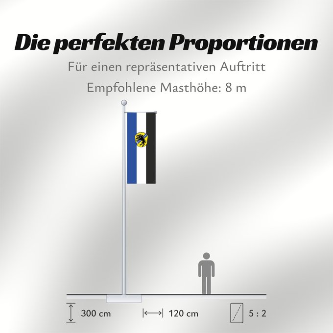 Proportionen der Flagge: Eberfing (Pfaffenwinkel)