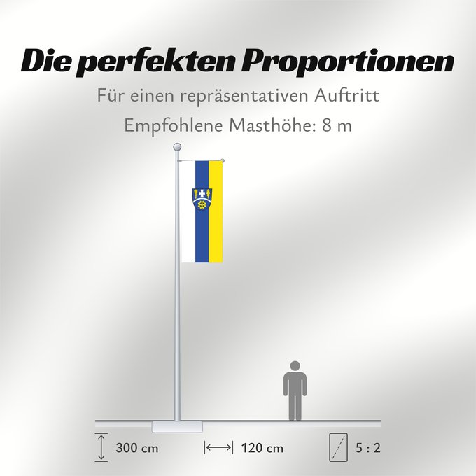 Proportionen der Flagge: Habach (Pfaffenwinkel)