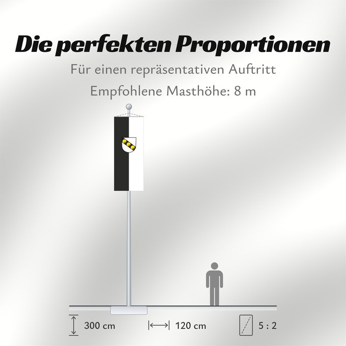 Proportionen der Flagge: Wernau (Neckar) (Region Stuttgart)