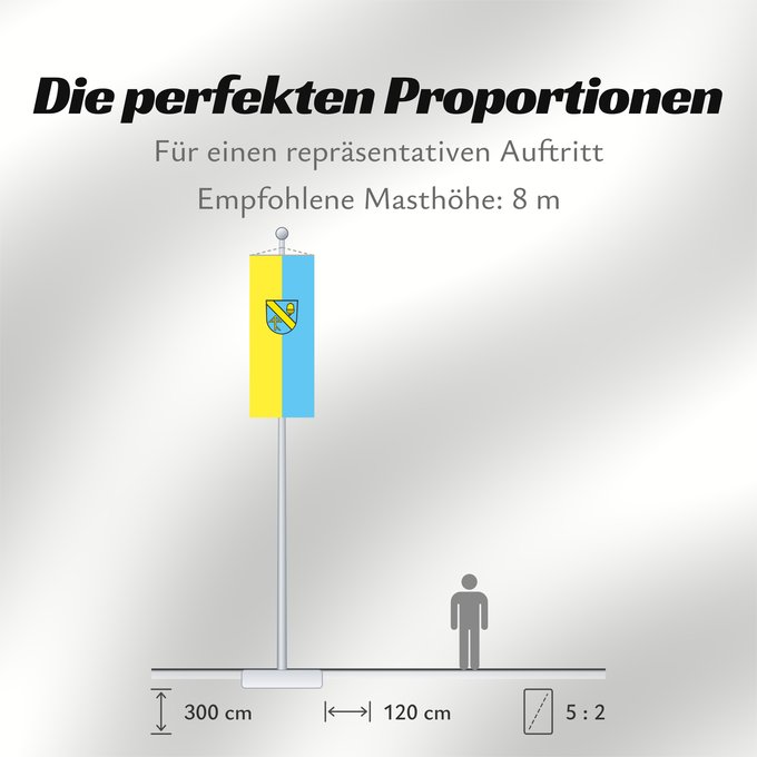 Proportionen der Flagge: Aichwald (Region Stuttgart)