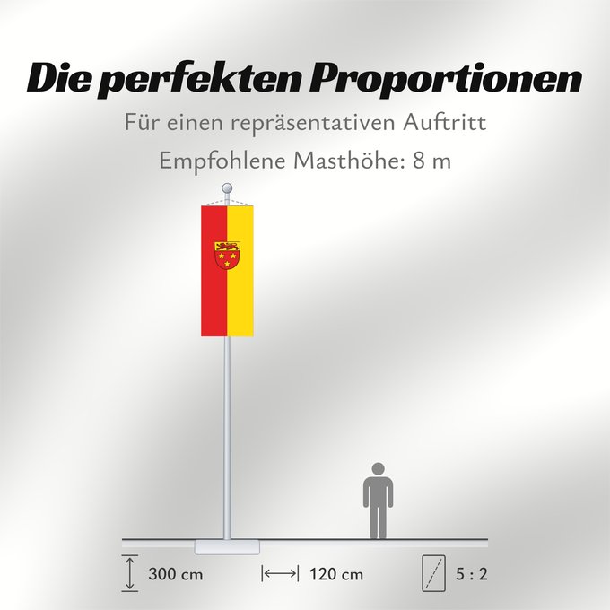 Proportionen der Flagge: Donzdorf (Region Stuttgart)