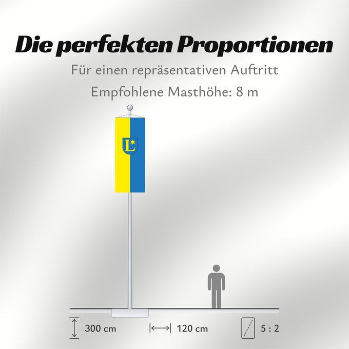 Proportionen der Flagge: Löchgau (Region Stuttgart)