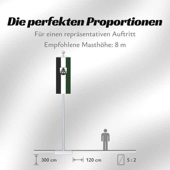 Proportionen der Flagge: Murrhardt (Region Stuttgart)