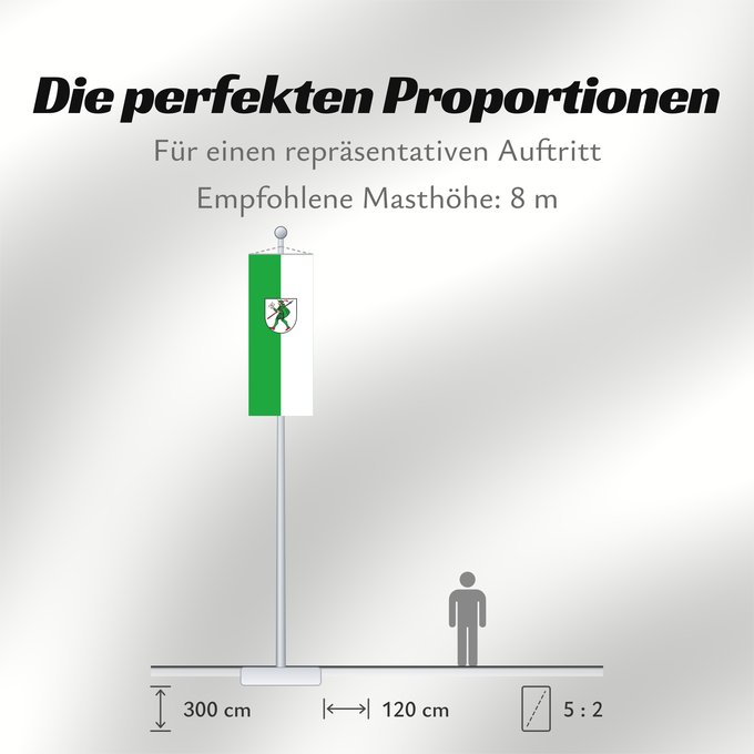 Proportionen der Flagge: Lauffen am Neckar (Nördliches Baden-Württemberg)