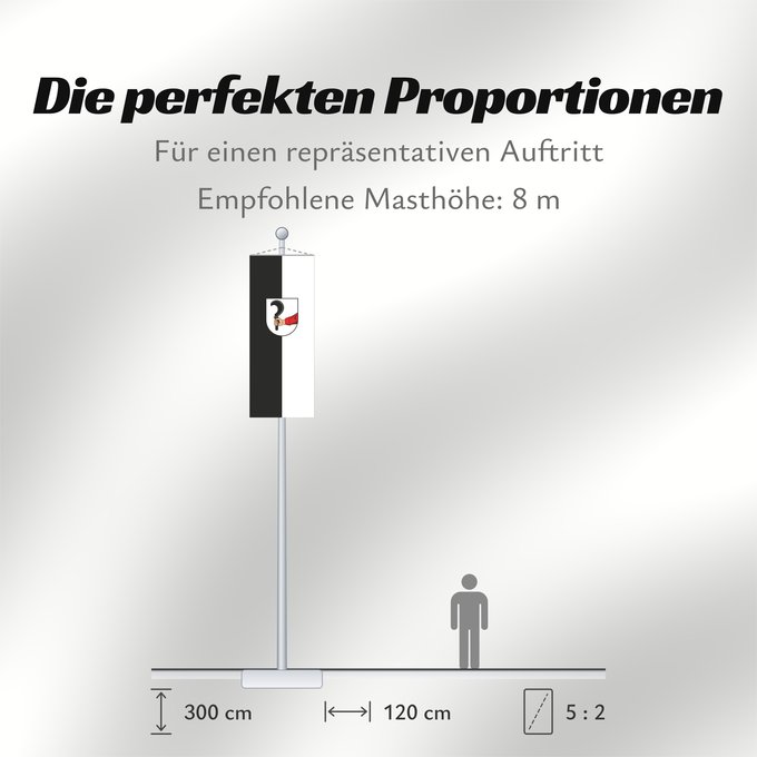Proportionen der Flagge: Talheim (Nördliches Baden-Württemberg)