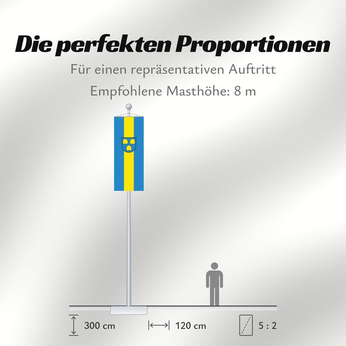 Proportionen der Flagge: Bühl (Nördlicher Schwarzwald)