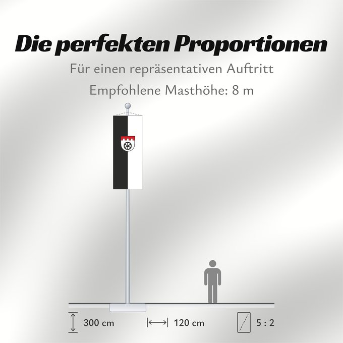 Proportionen der Flagge: Ravenstein (Nördliches Baden-Württemberg)
