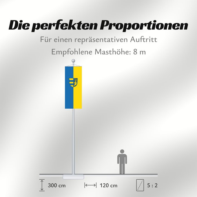 Proportionen der Flagge: Friolzheim (Nördlicher Schwarzwald)