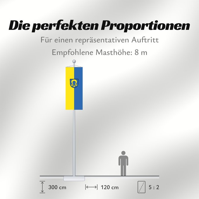 Proportionen der Flagge: Wimsheim (Nördlicher Schwarzwald)