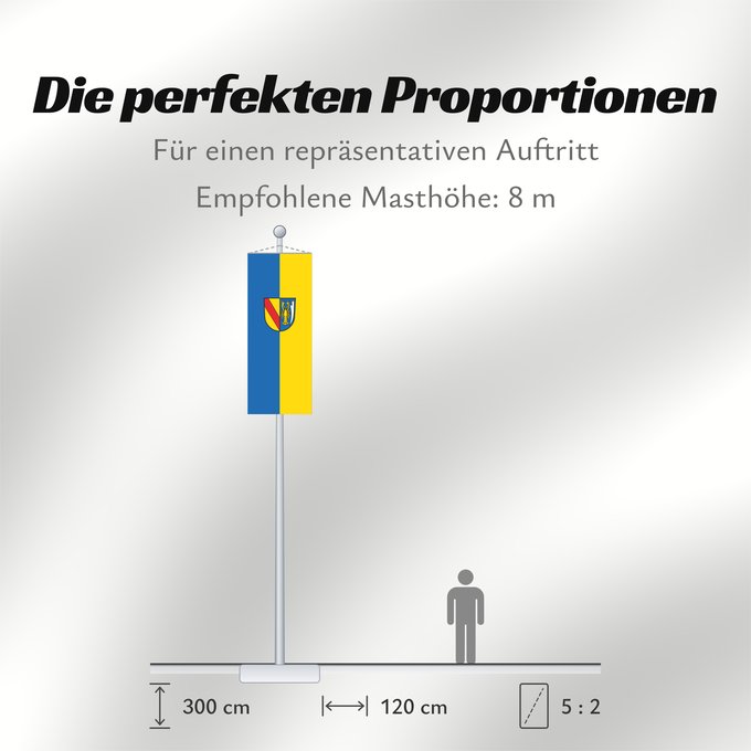 Proportionen der Flagge: Vörstetten (Südlicher Schwarzwald)