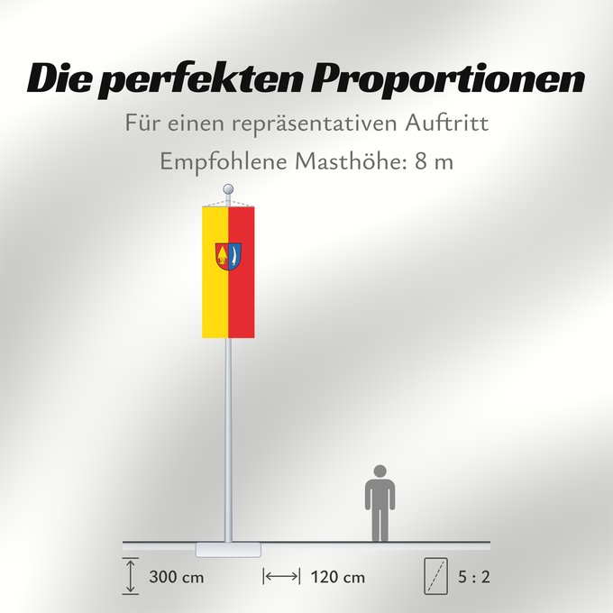 Proportionen der Flagge: Wyhl am Kaiserstuhl (Südlicher Schwarzwald)
